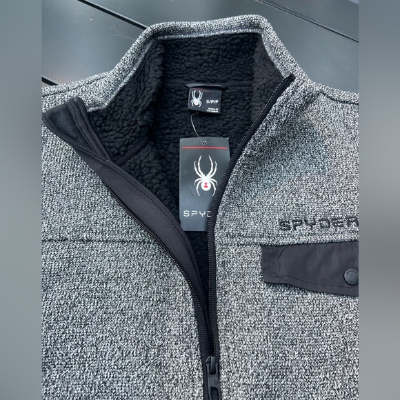 Spyder Gray Lightweight fully lined Jacket. Chest pocket/larger side pockets. - Picture 2 of 10